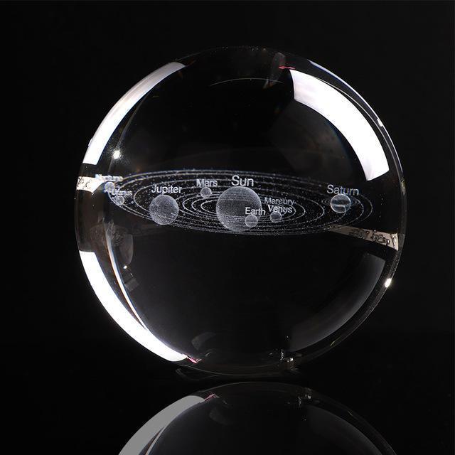 3D SOLAR SYSTEM CRYSTAL BALL